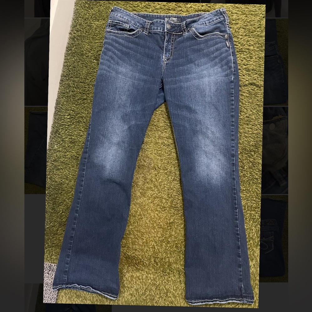 Silver Denim Jeans Dark Blue